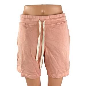 Eubi Women's Pink Cotton High Rise Casual Activewear Athletic Sweat Shorts Sz M